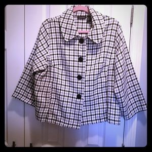 Black, Gray & White Tweed Jacket